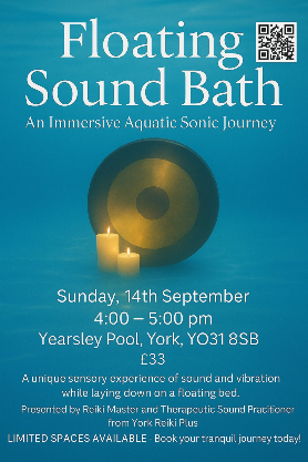 poster for floating sound bath
